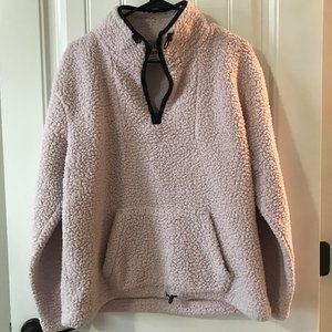 Fuzzy PINK Victoria's Secret Sherpa Pull Over